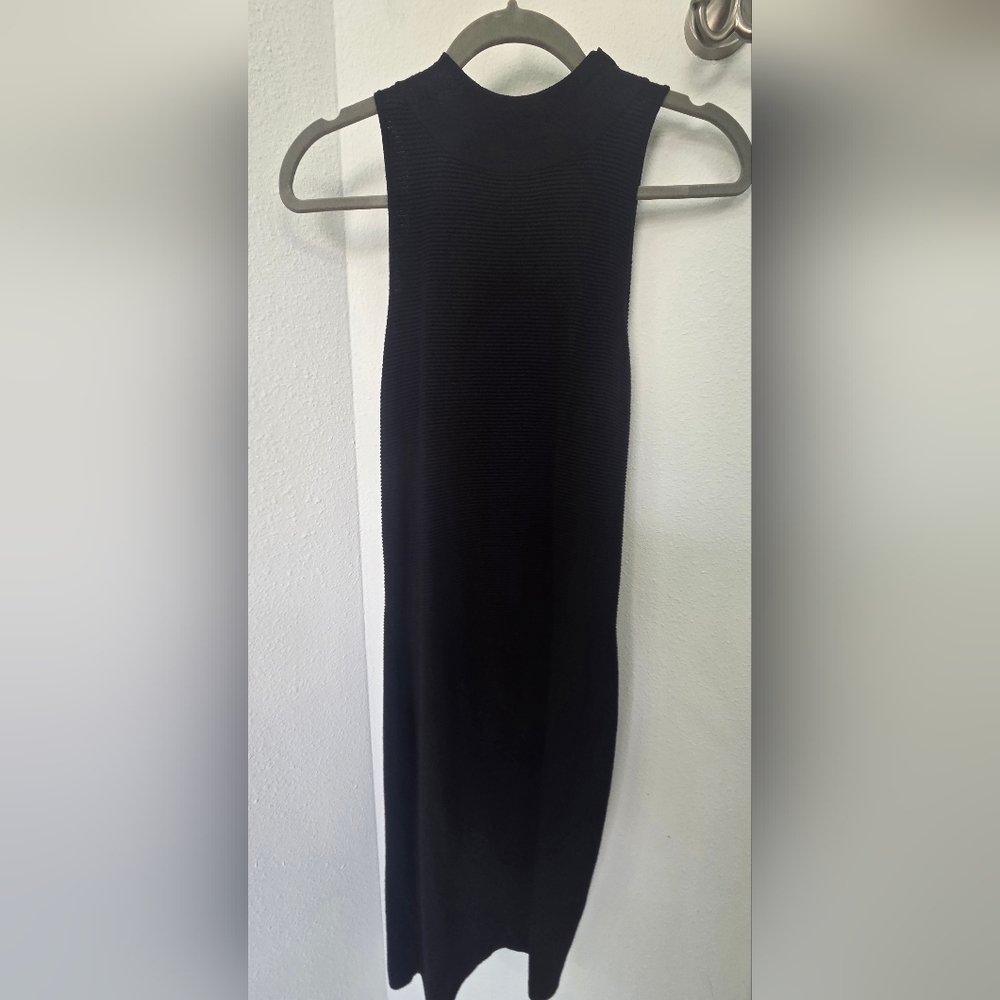 Bar III Black Ribbed Dress